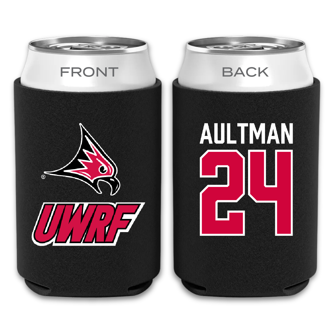 University of Wisconsin-River Falls Softball Black Can Cooler - #24 Kelly Aultman