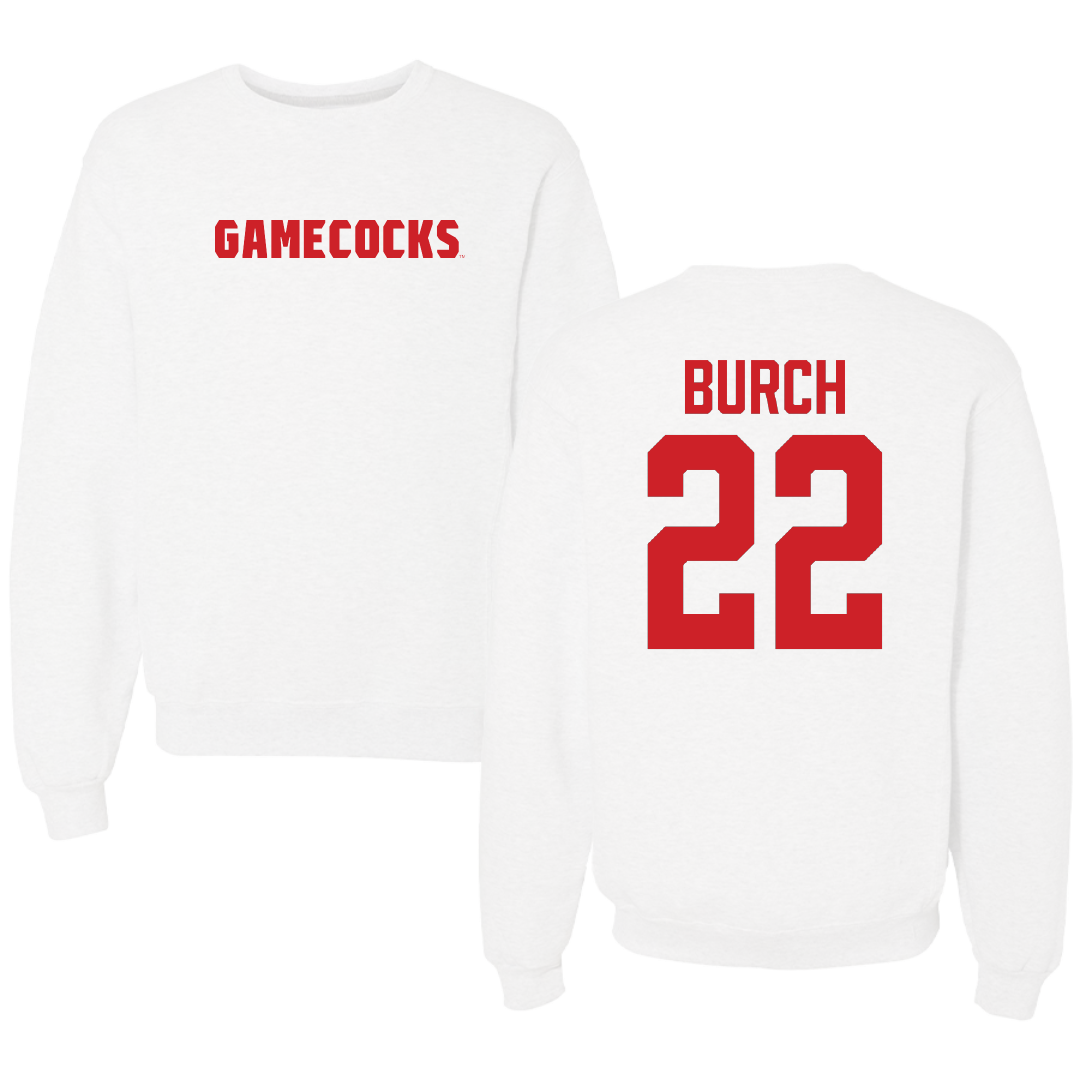 Jacksonville State University Soccer White Crewneck - #22 Reese Burch