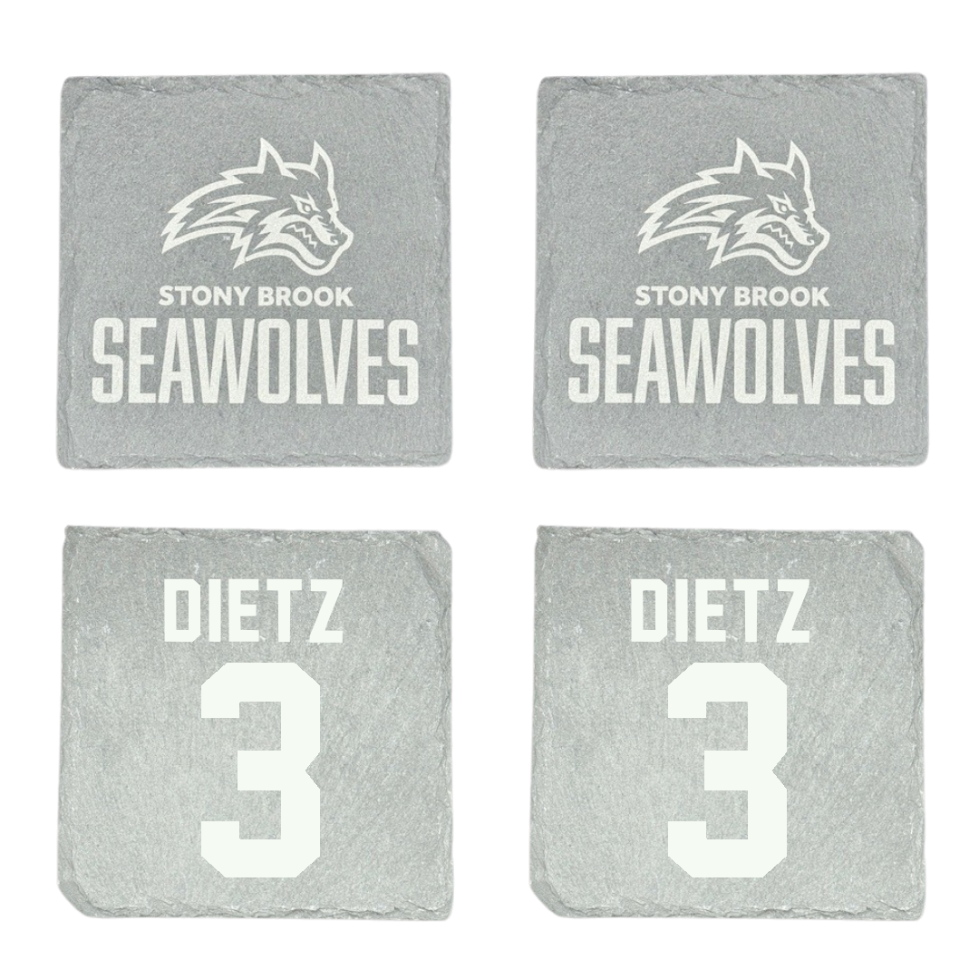 Stony Brook University Football Stone Coaster (4 Pack)  - #3 Marqeese Dietz