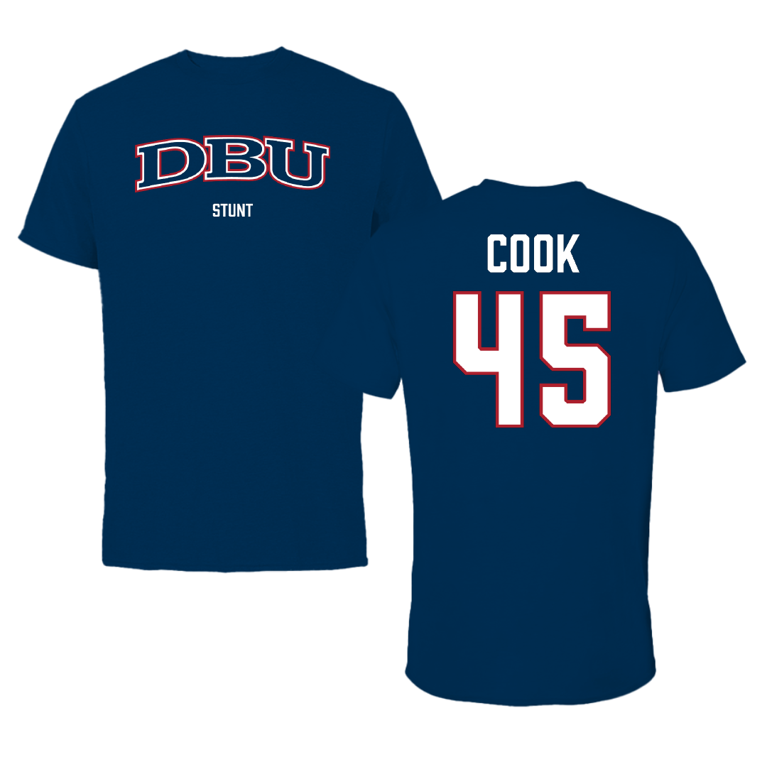 Dallas Baptist University STUNT Navy Tee - #45 Janae Cook