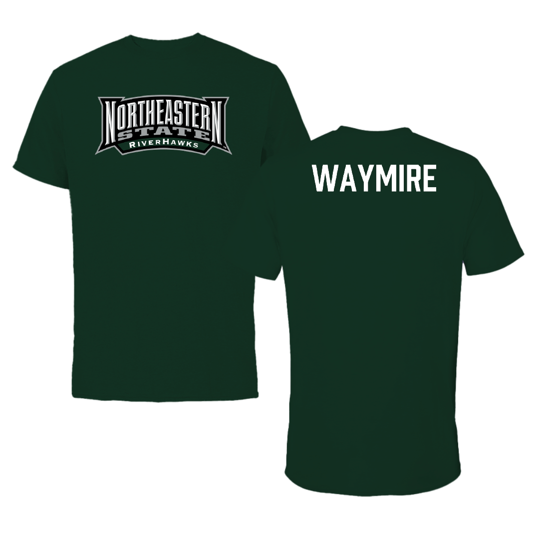 Northeastern State University Golf Forest Green Block Performance Tee - Cole Waymire