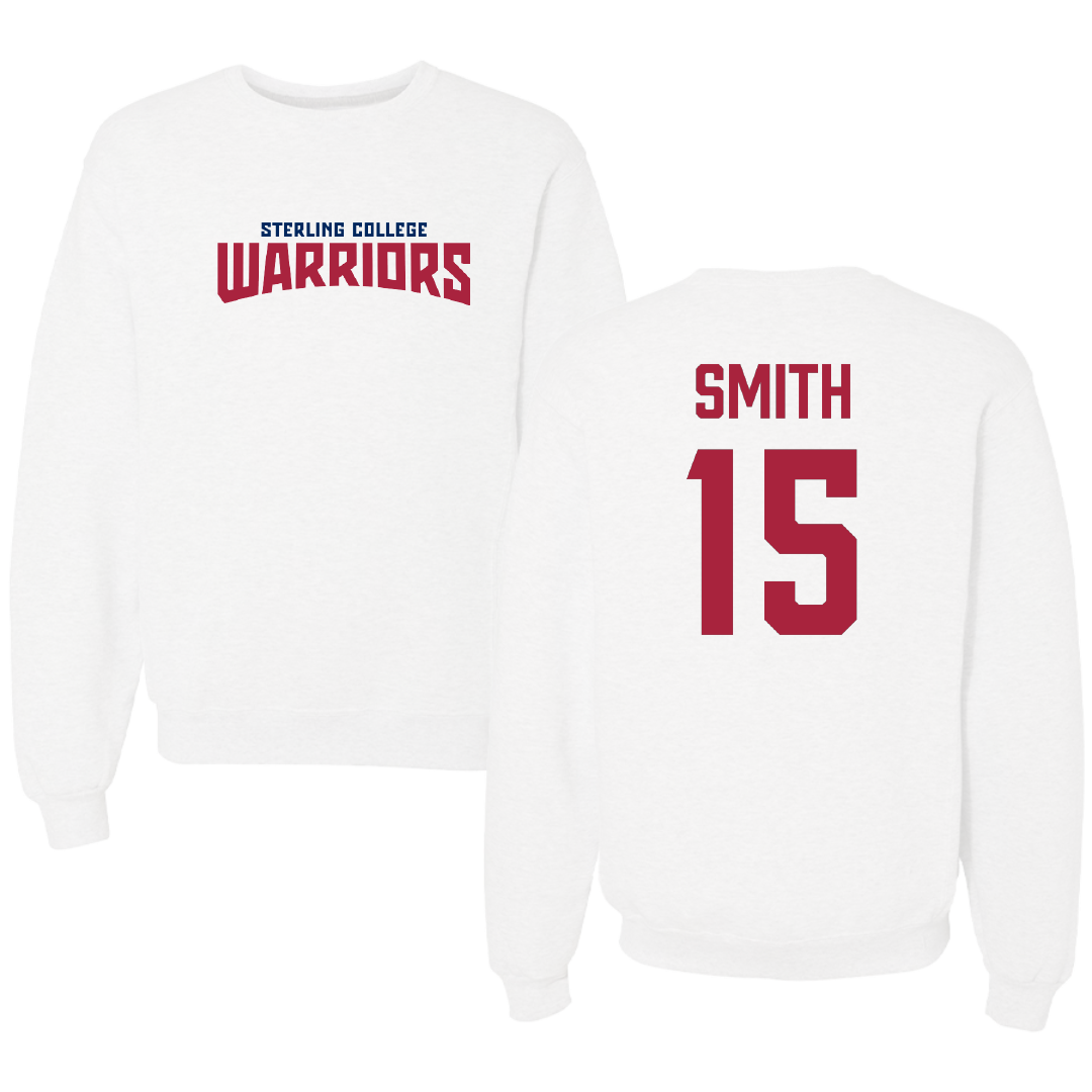 Sterling College Basketball White Classic Crewneck - #15 Julian Smith