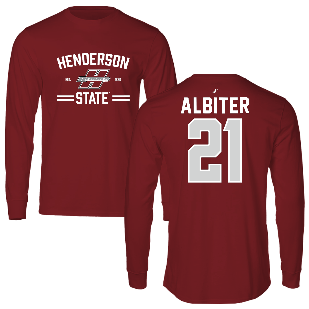 Henderson State University Softball Cardinal General Long Sleeve - #21 Jay Albiter
