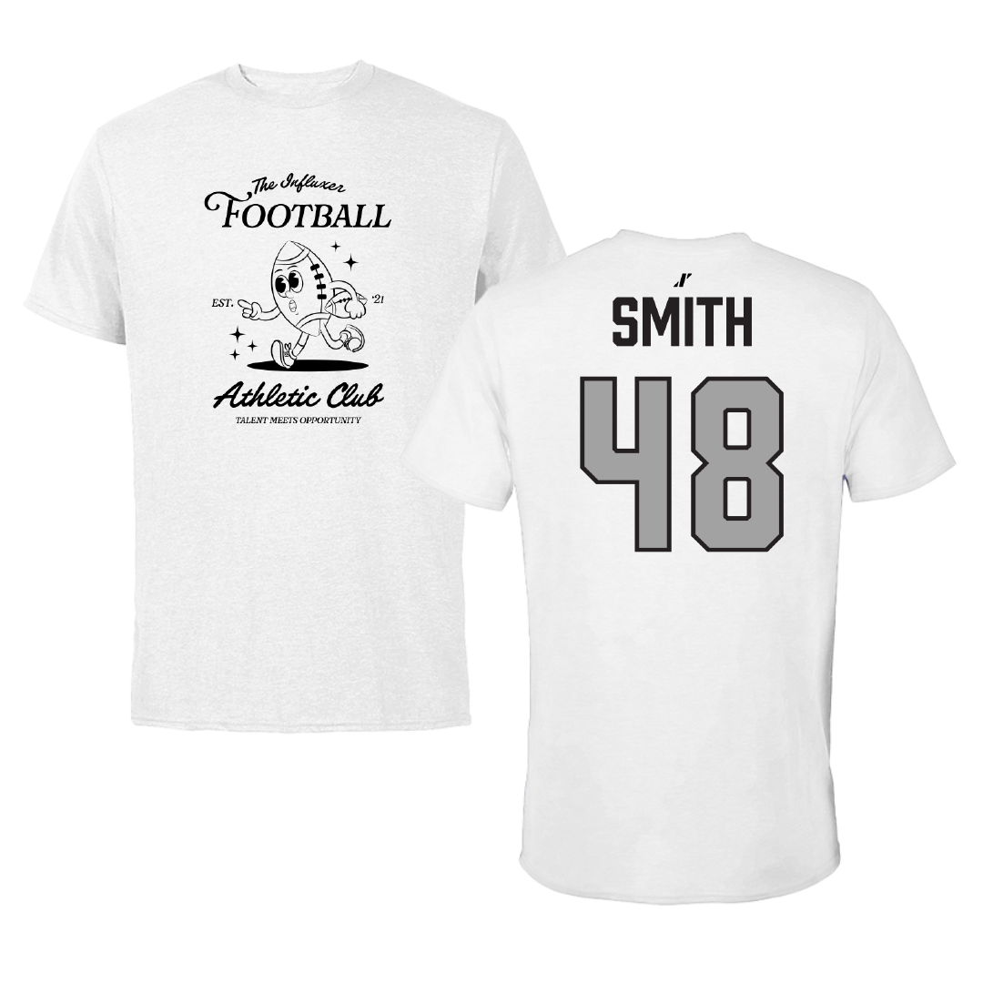 Football White Influxer Athletic Club Tee - #48 Luke Smith