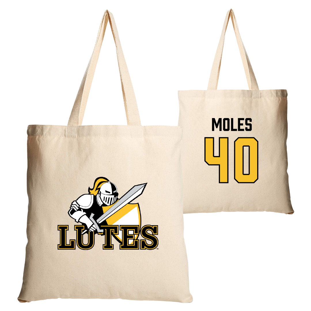Pacific Lutheran University Basketball Tan Canvas Tote Bag - #40 Madison Moles