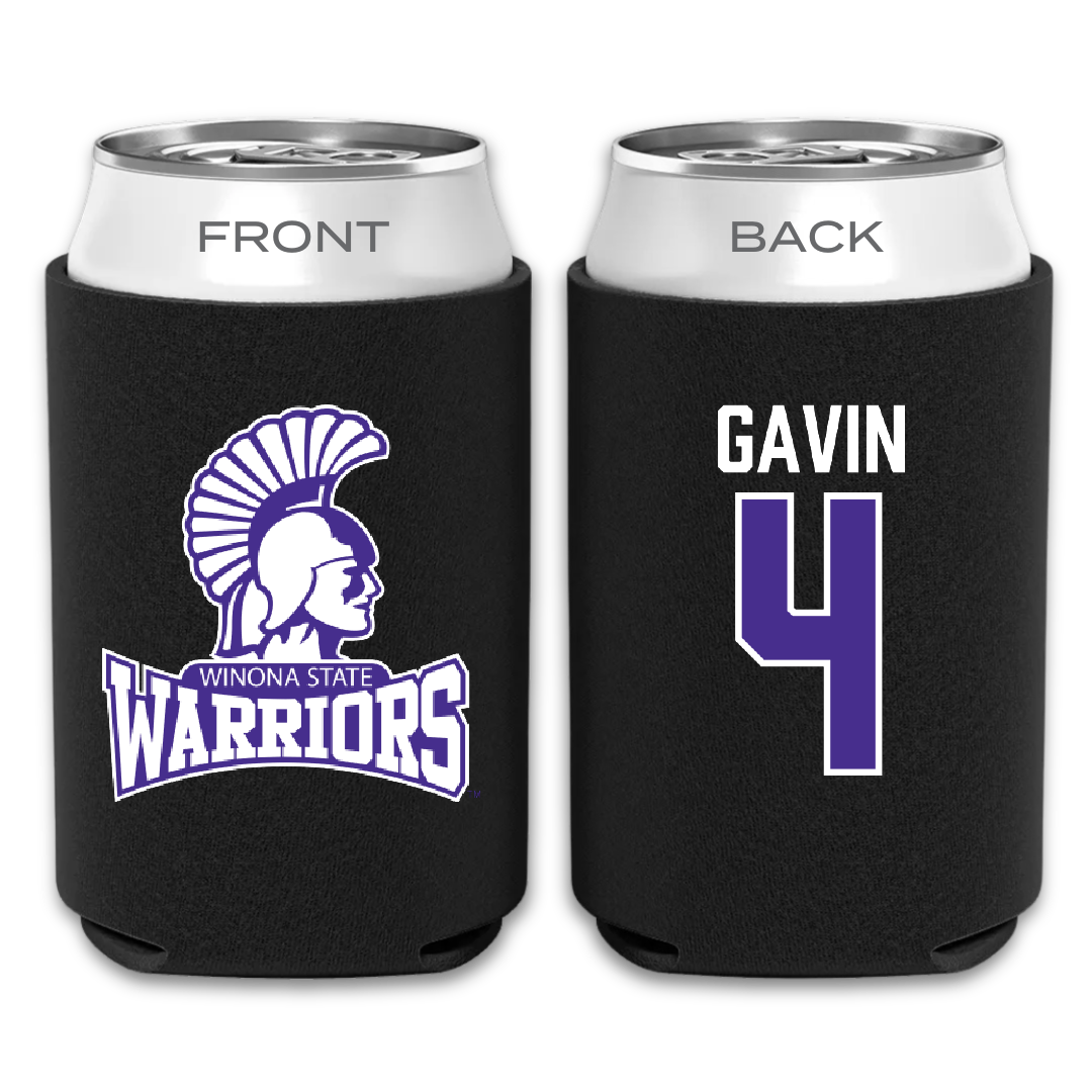 Winona State University Football Black Can Cooler - #4 Ty Gavin