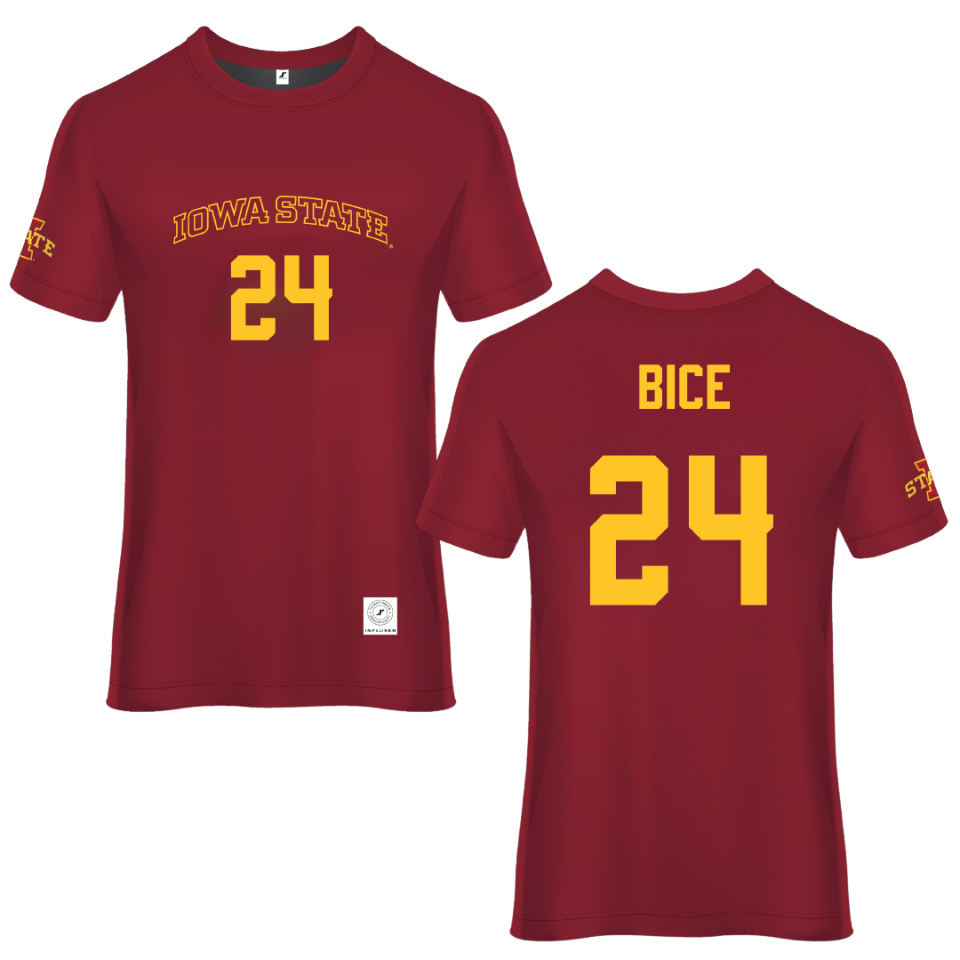 Iowa State University Cardinal Soccer Jersey - #24 Jocelyn Bice