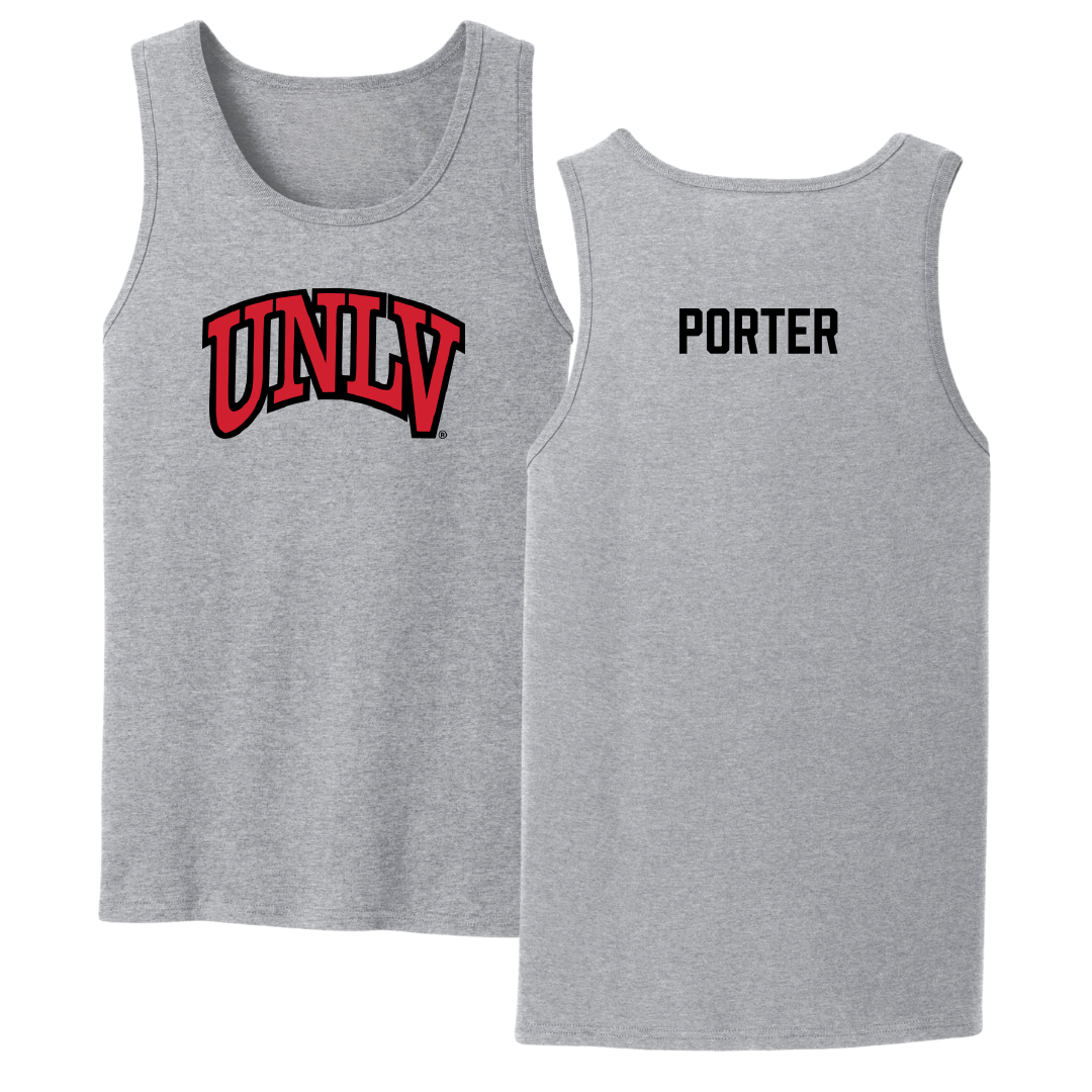 University of Nevada-Las Vegas TF and XC Sport Gray Tank Top - Kennedi Porter