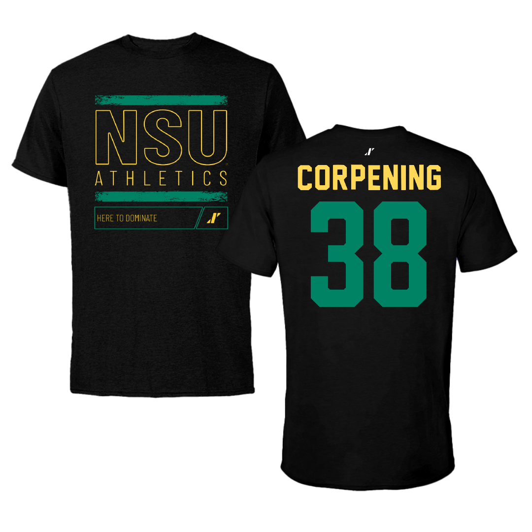 Norfolk State University Football Black Dominate Performance Tee - #38 Davion Corpening