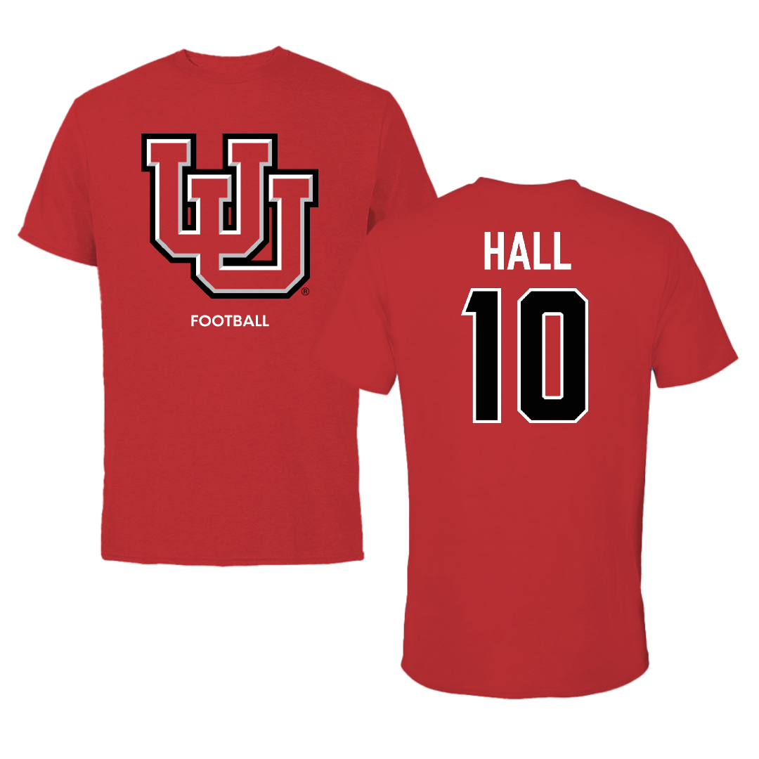 University of Utah Football Red Performance Tee - #10 Johnathan Hall