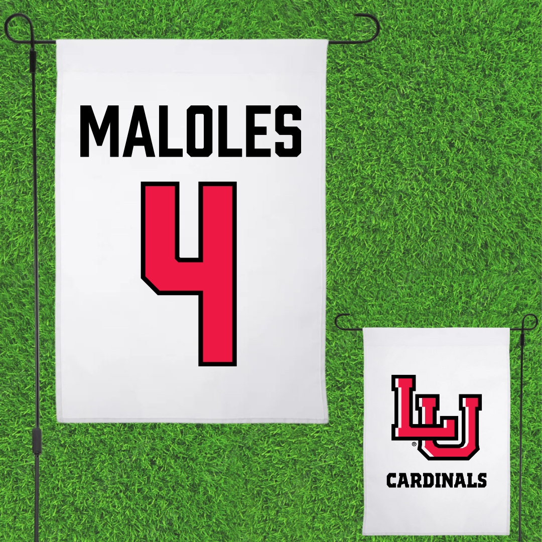 Lamar University Football White Garden Flag - #4 Royce Maloles