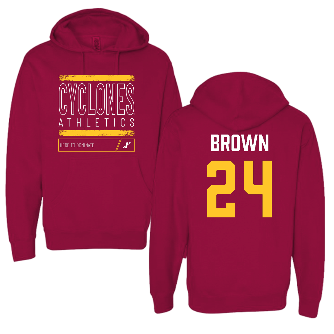 Iowa State University Basketball (W) Cardinal Dominate Hoodie - #24 Addy Brown