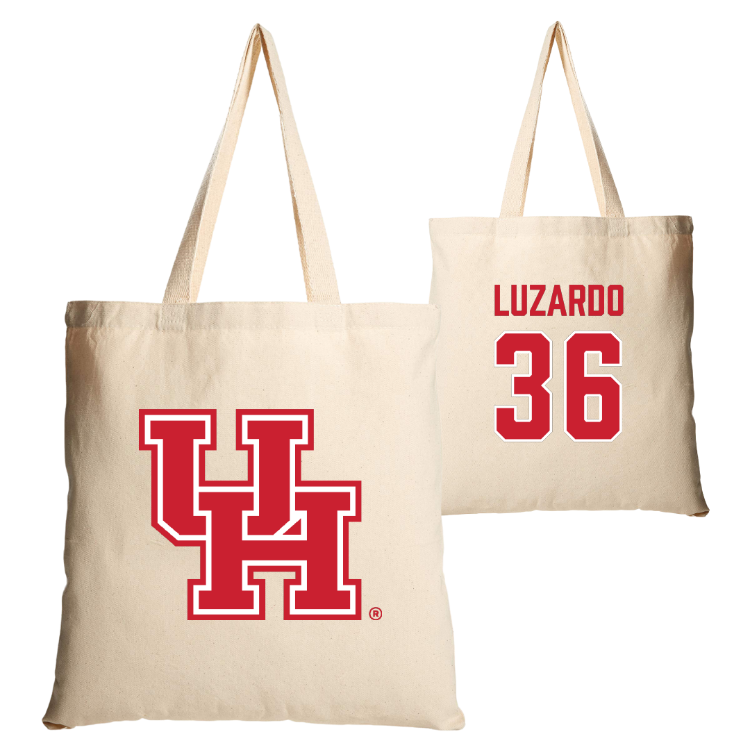 University of Houston Baseball Tan Canvas Tote Bag - #36 Diego Luzardo