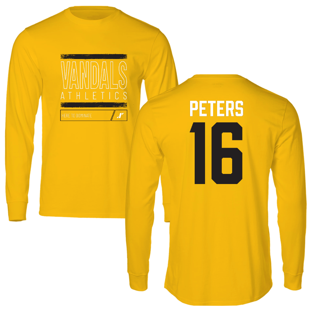 University of Idaho Soccer Gold Dominate Long Sleeve - #16 Tori Peters