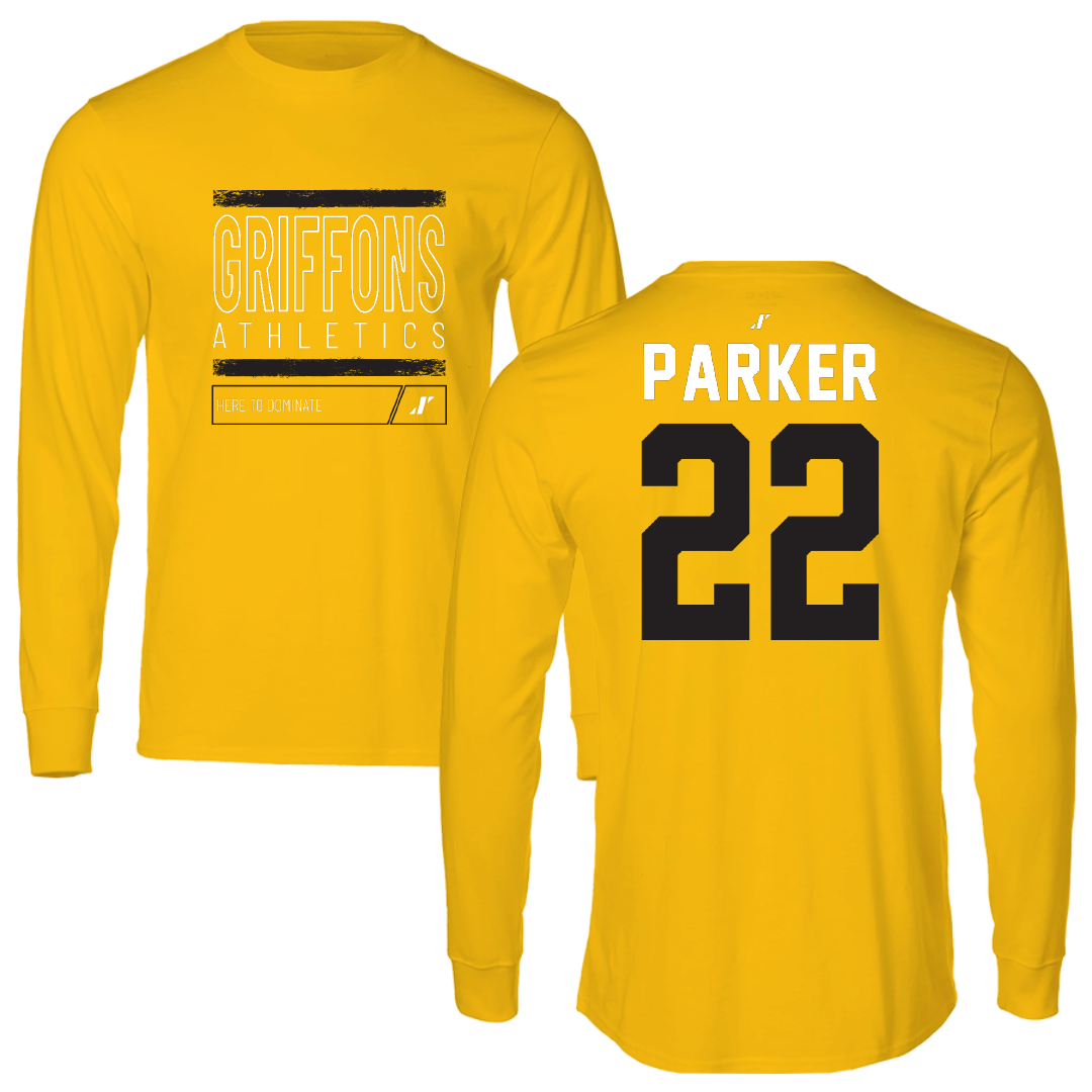 Missouri Western State University Football Gold Dominate Performance Long Sleeve - #22 Denver Parker
