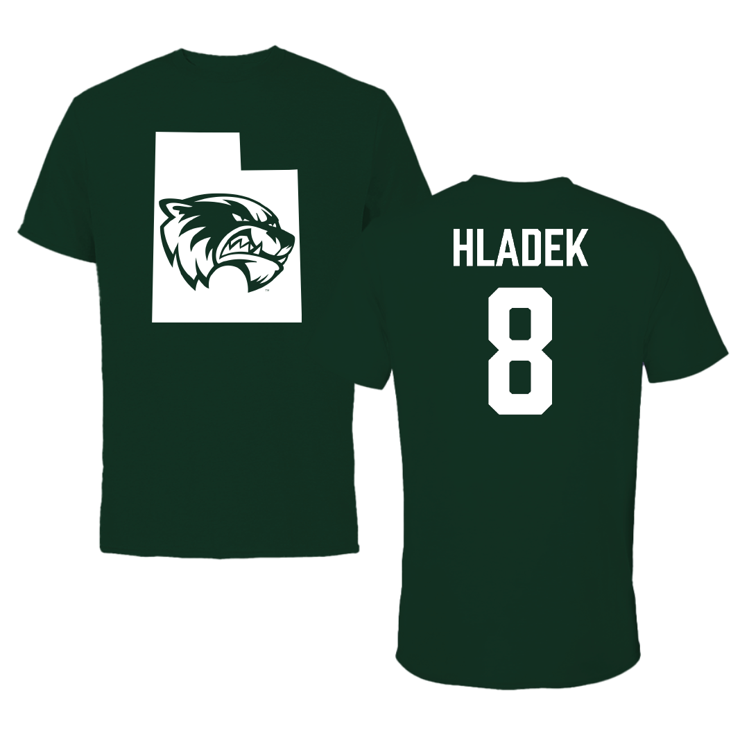 Utah Valley University Soccer Forest Green State Tee - #8 Ruby Hladek