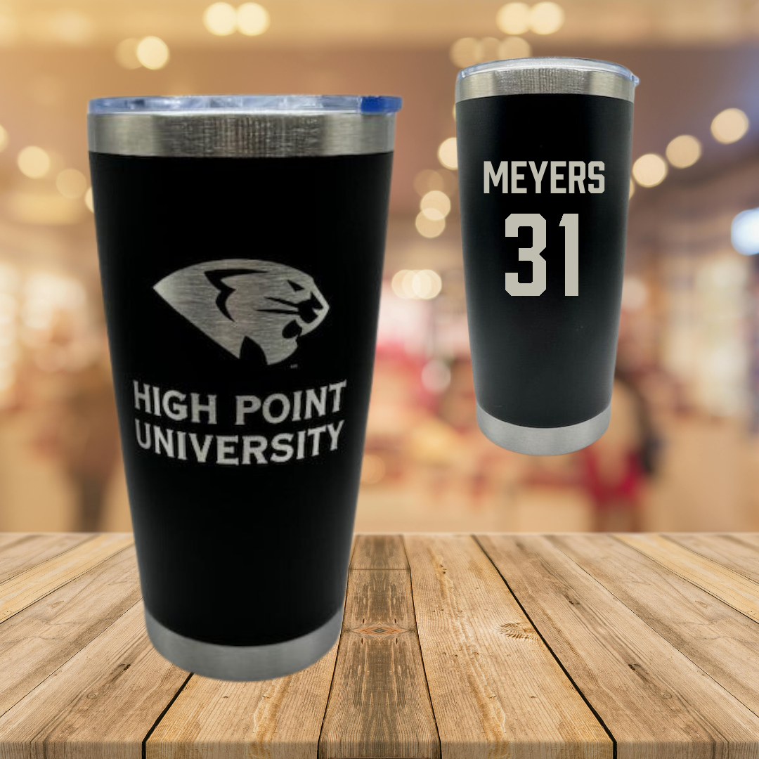 High Point University Basketball Black Stainless Steel Tumbler - #31 Audrey Meyers