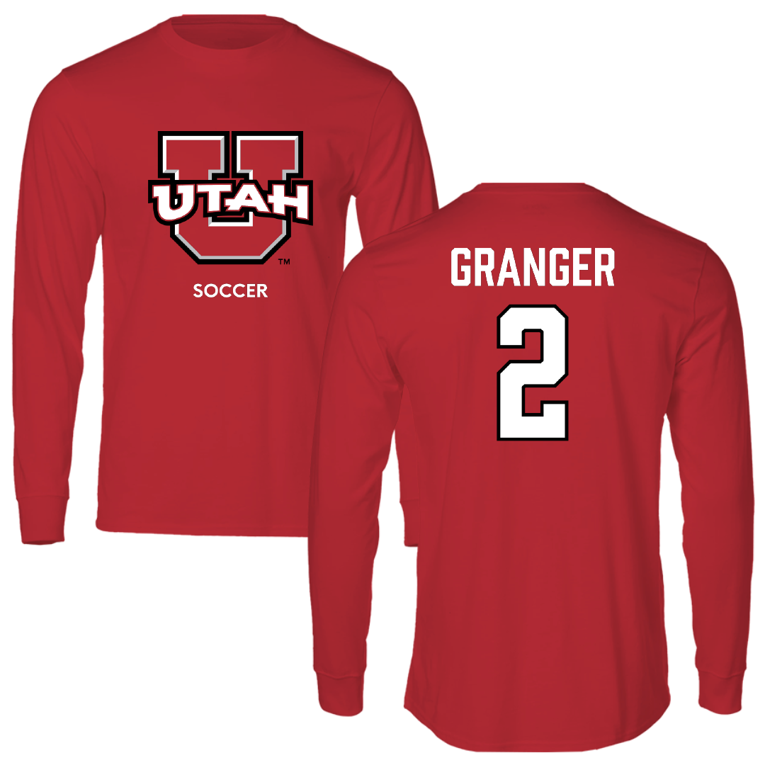 University of Utah Soccer (W) Red Utes Performance Long Sleeve - #2 Maryn Granger