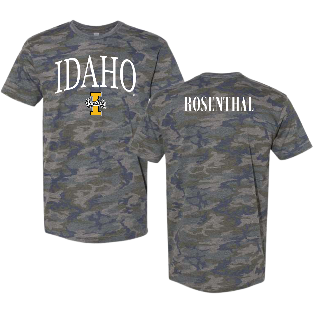 University of Idaho Swimming & Diving Vintage Camo Tee - Abby Rosenthal