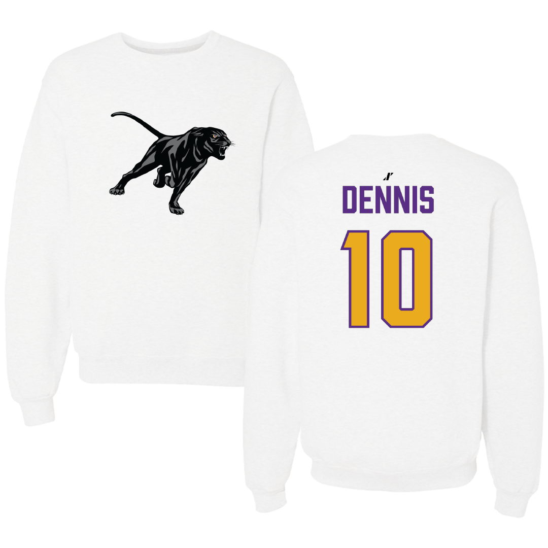 Prairie View A&M University Football White Crewneck - #10 Andre Dennis