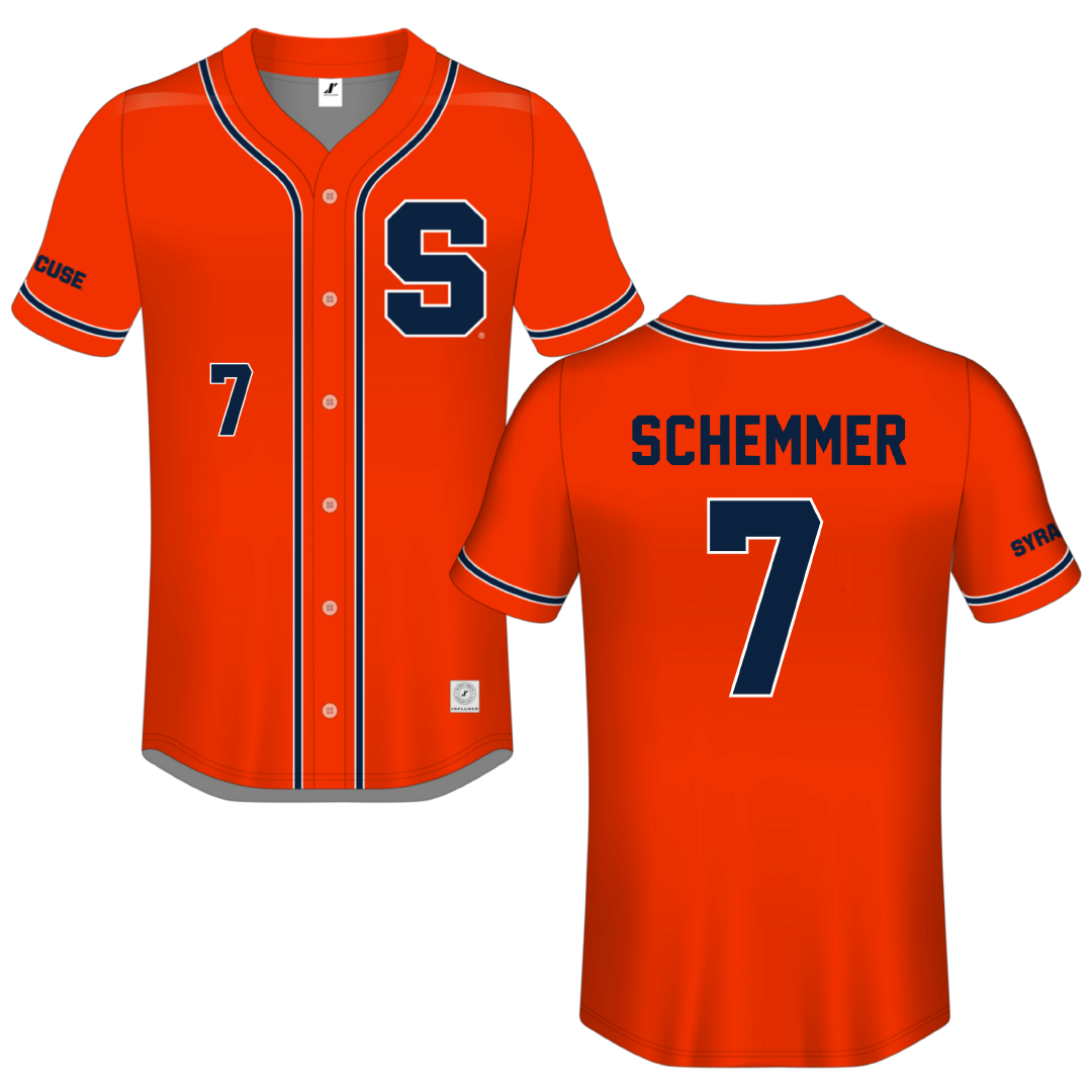 Syracuse University Orange Button-Down Jersey - #7 Peyton Schemmer