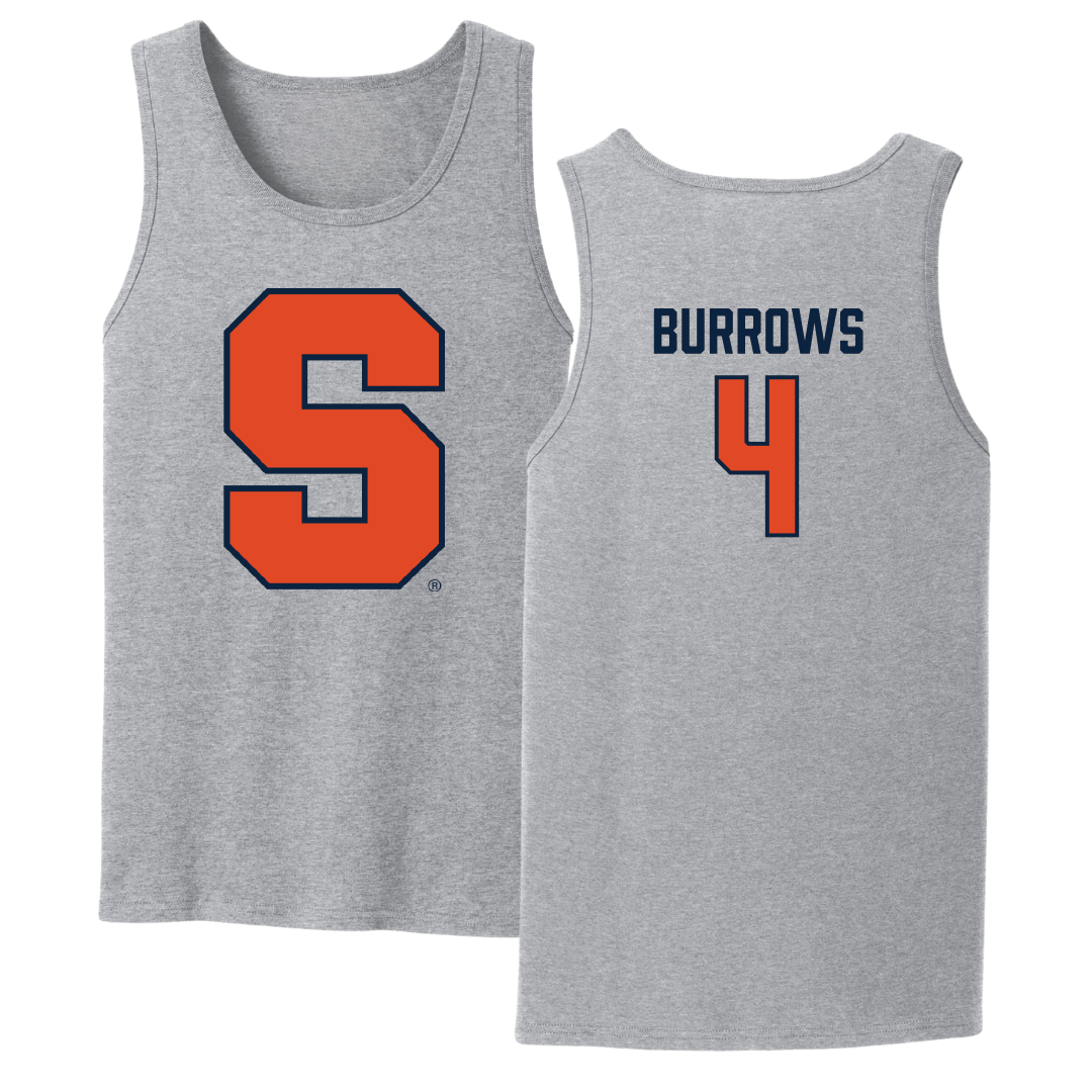Syracuse University Basketball Sport Gray Tank Top - #4 Sophie Burrows