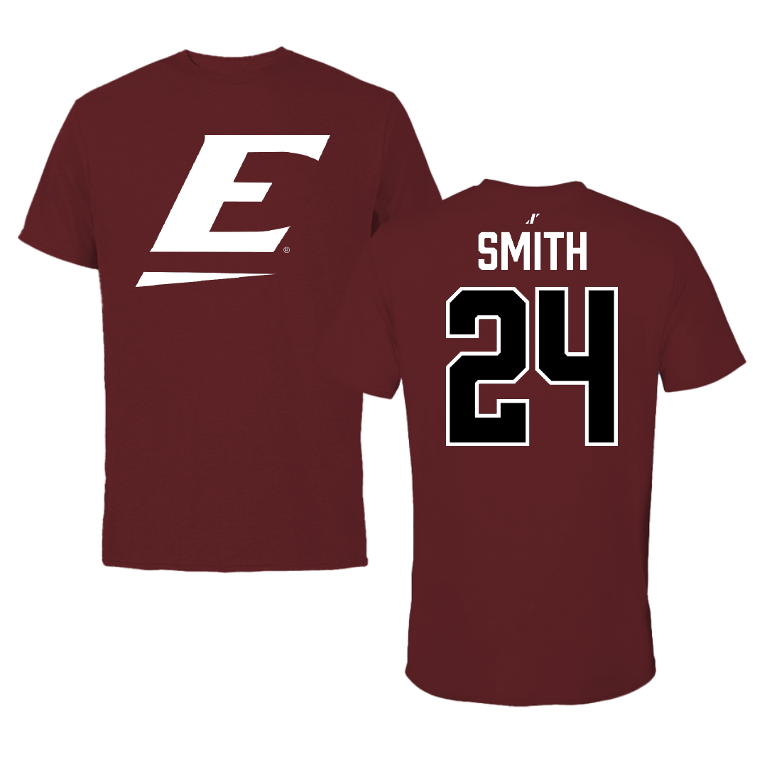 Eastern Kentucky University Football Maroon Performance Tee - #24 Kaden Smith