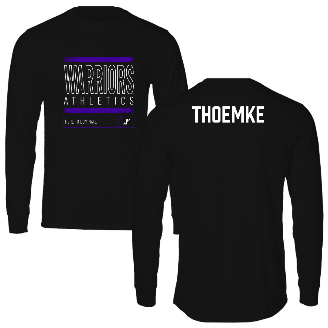 Winona State University Tennis Black Dominate Performance Long Sleeve - Clara Thoemke