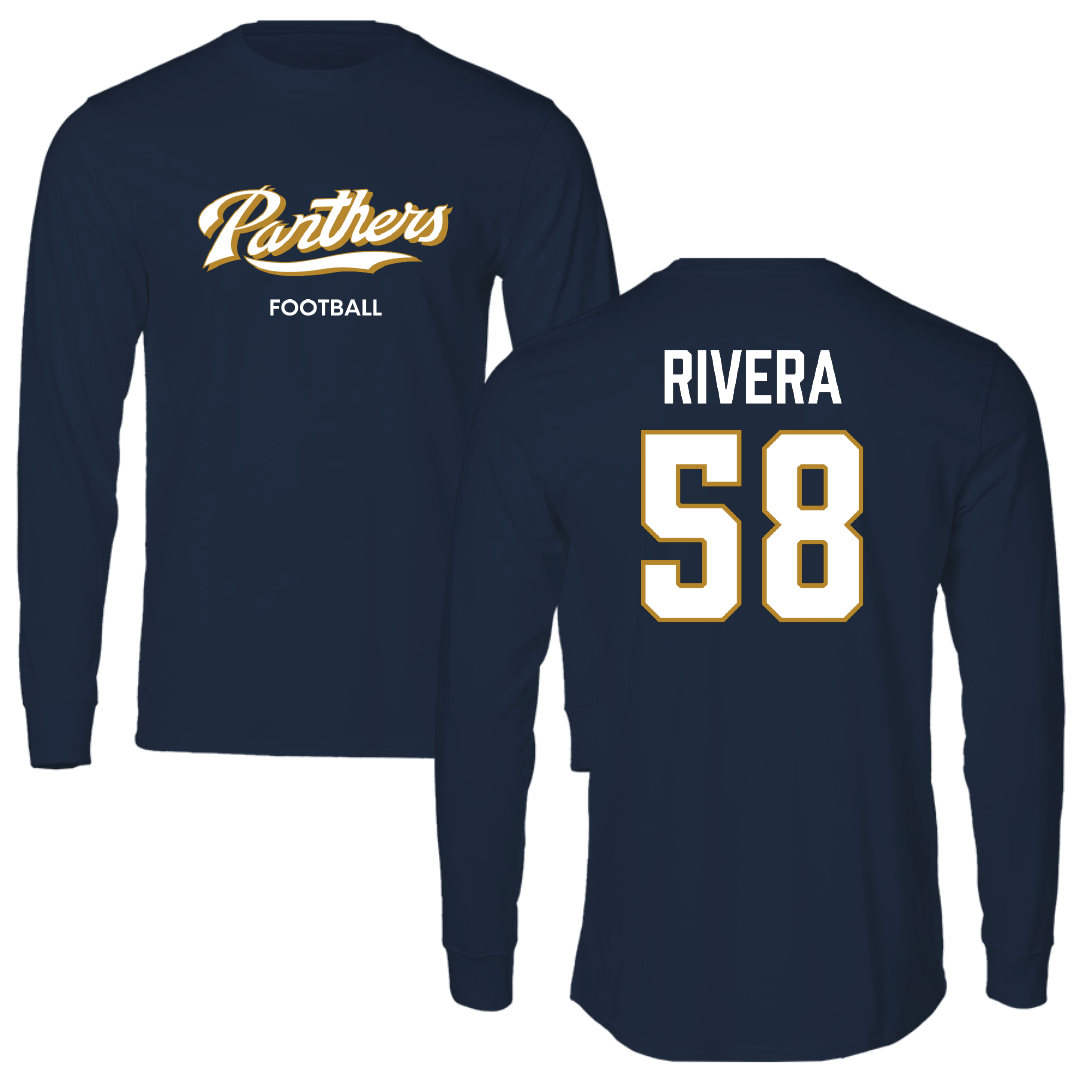 Florida International University Football Navy Performance Long Sleeve - #58 Ashton Rivera