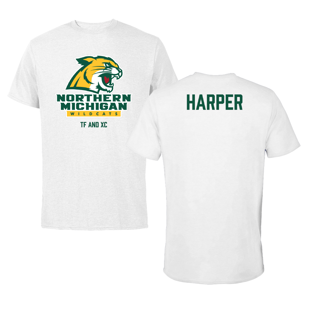 Northern Michigan University TF and XC White Tee - Beverly Harper