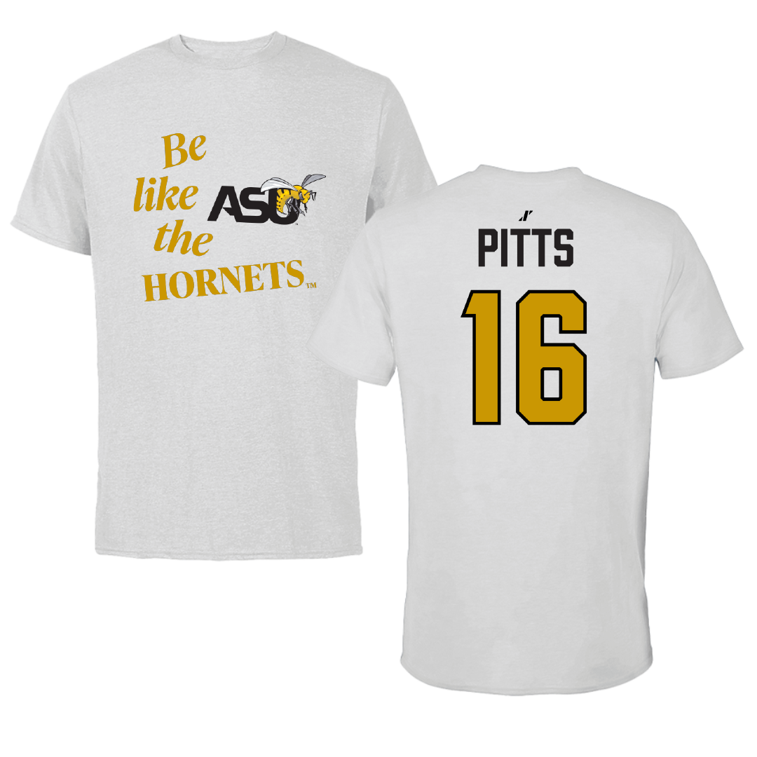 Alabama State University Football Light Gray Be Like Us Tee - #16 Christian Pitts