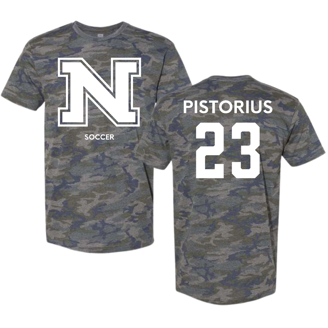 Northern Michigan University Soccer (W) Vintage Camo Tee - #23 Molly Pistorius