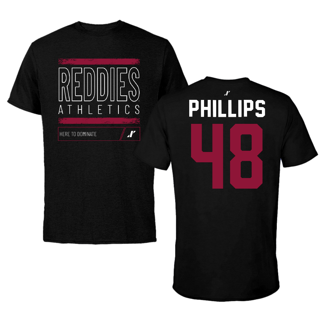 Henderson State University Baseball Black Dominate Tee - #48 Austin Phillips