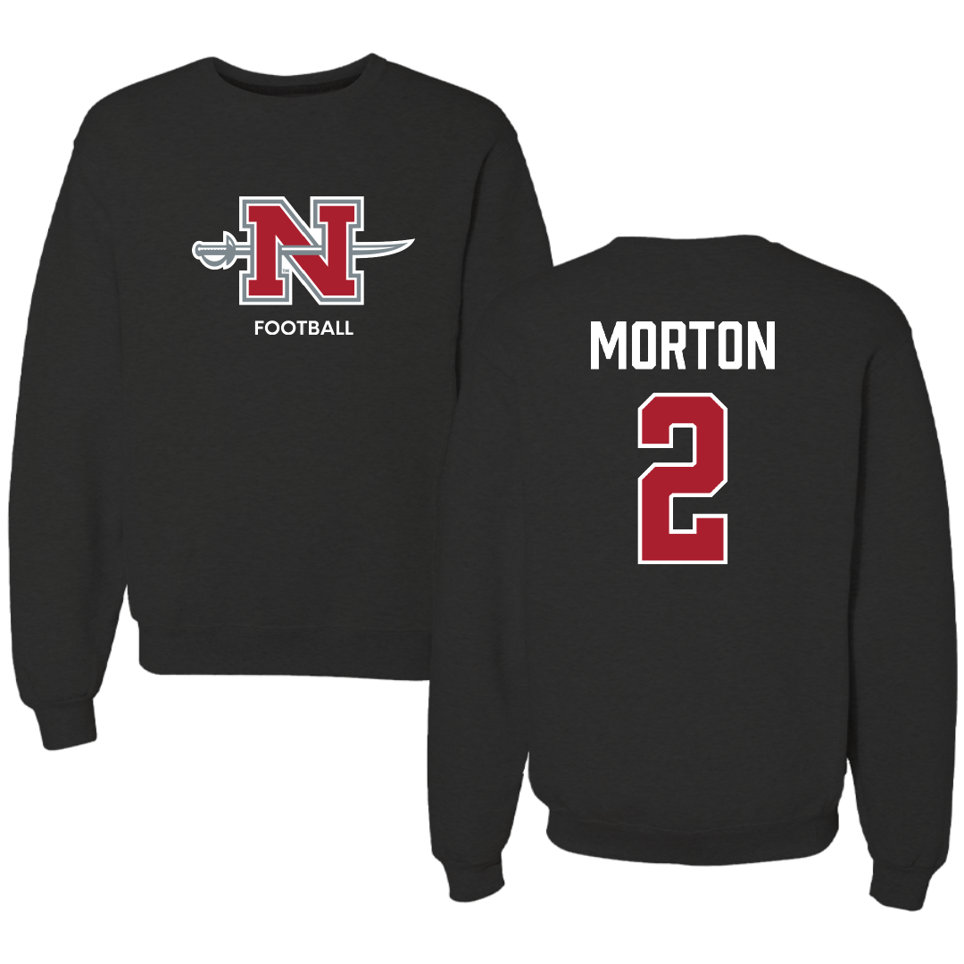Nicholls State University Football Black Mascot Crewneck - #2 Tyler Morton