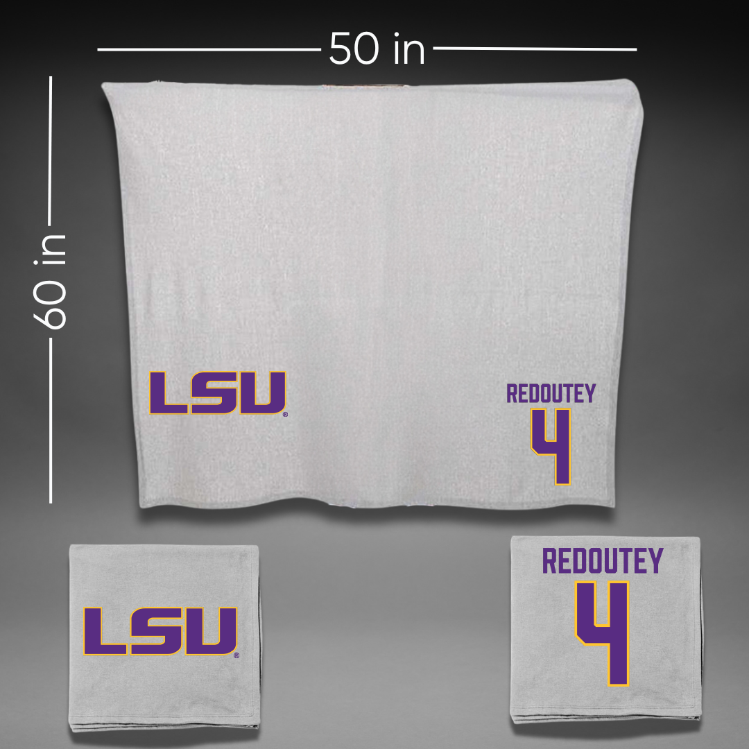 Louisiana State University Softball Gray Blanket - #4 McKenzie Redoutey