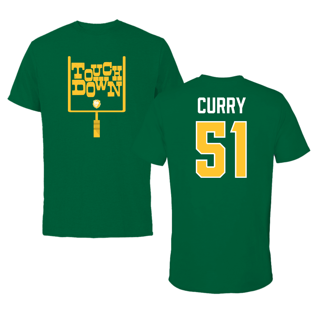 Southeastern Louisiana University Football Green Touchdown Tee - #51 Breland Curry
