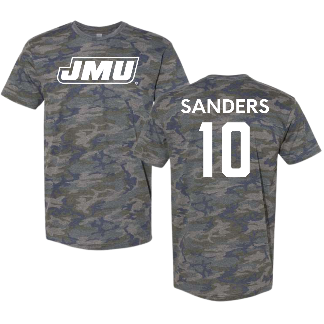 James Madison University Softball Vintage Camo Tee - #10 Carsen Sanders