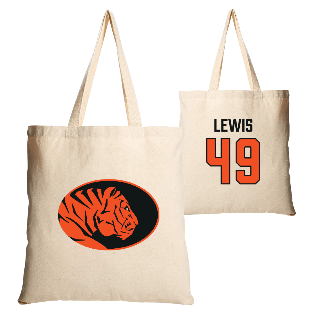 East Central University Football Tan Canvas Tote Bag - #49 Amajah Lewis