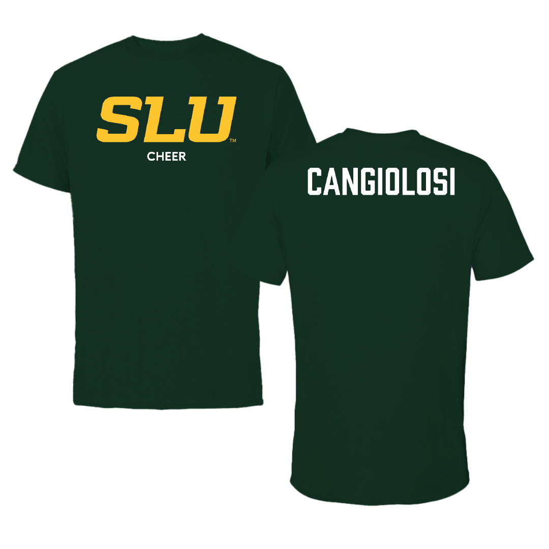 Southeastern Louisiana University Cheer Forest Green Performance Tee - Camryn Cangiolosi