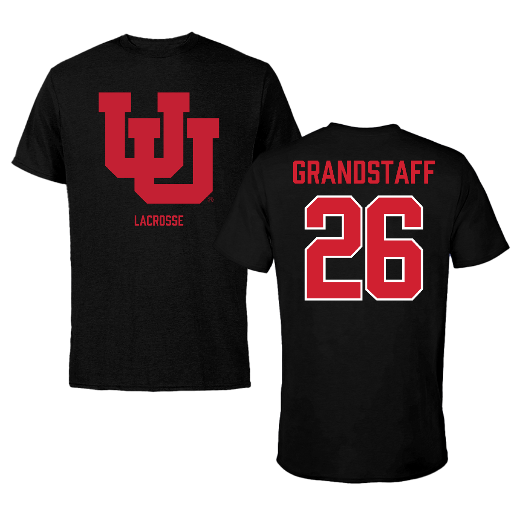 University of Utah Lacrosse (M) Black Performance Tee - #26 Brady Grandstaff