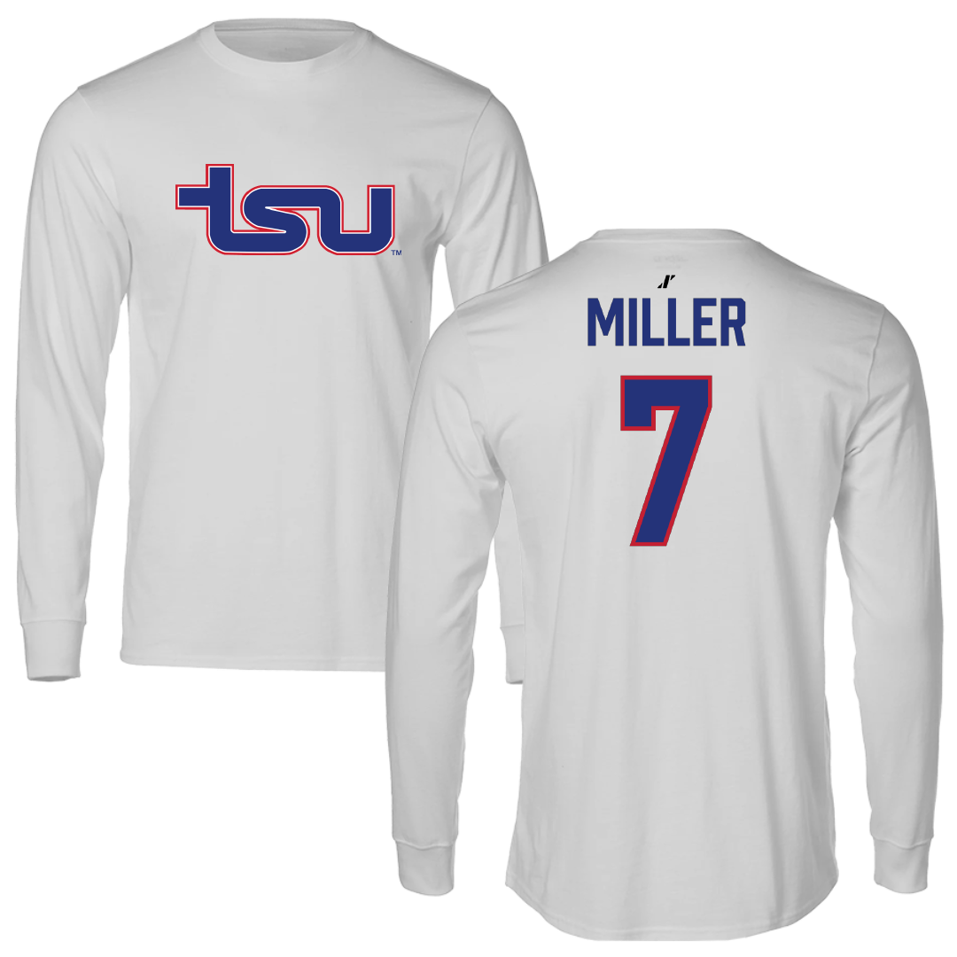 Tennessee State University Volleyball Light Gray Performance Long Sleeve - #7 Maygan Miller