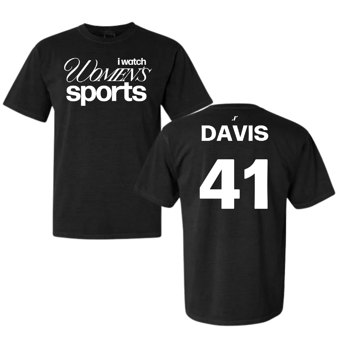 Lamar University Basketball Black WHM Comfort Colors Tee - #41 Akasha Davis