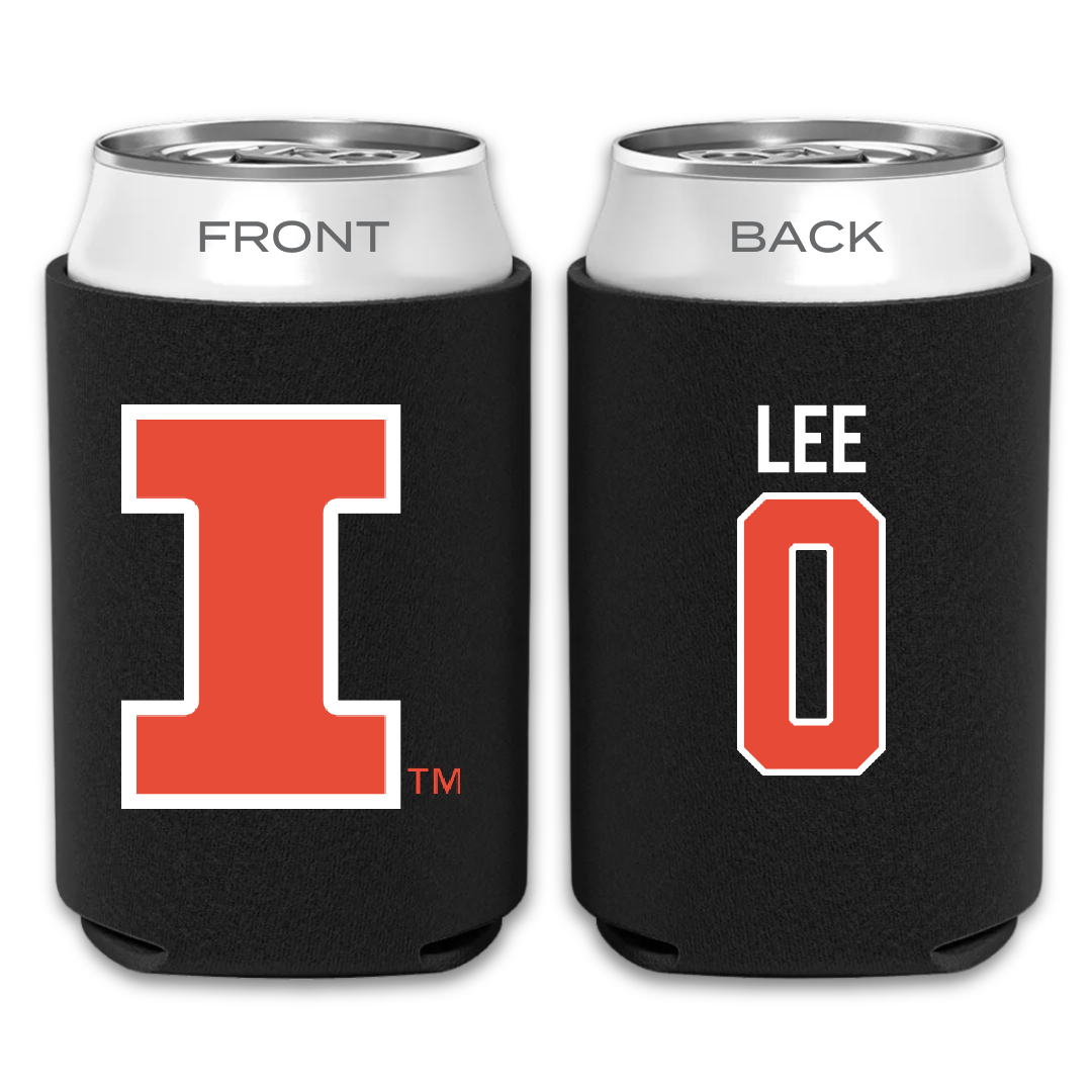University of Illinois Soccer Black Can Cooler - #0 Izzy Lee