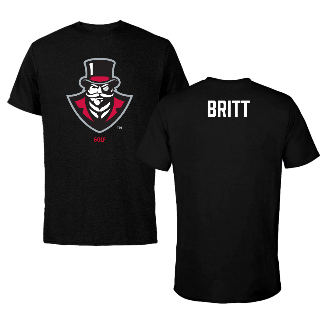 Austin Peay State University Golf (M) Black Tee - Reece Britt