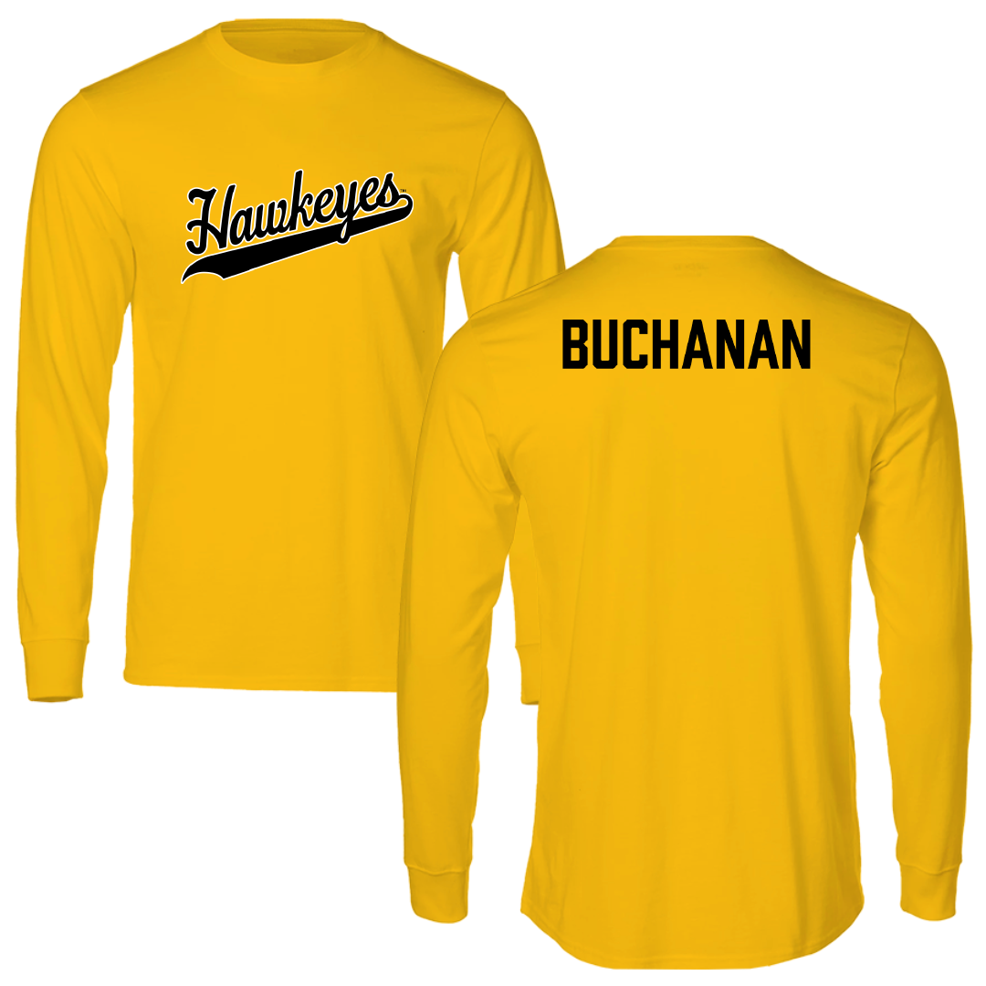 University of Iowa Wrestling Gold Performance Long Sleeve - Stephen Buchanan