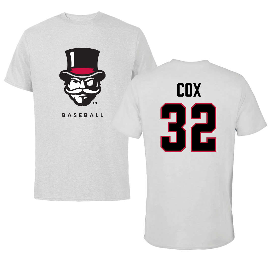 Austin Peay State University Baseball Gray Mascot Tee - #32 Chance Cox