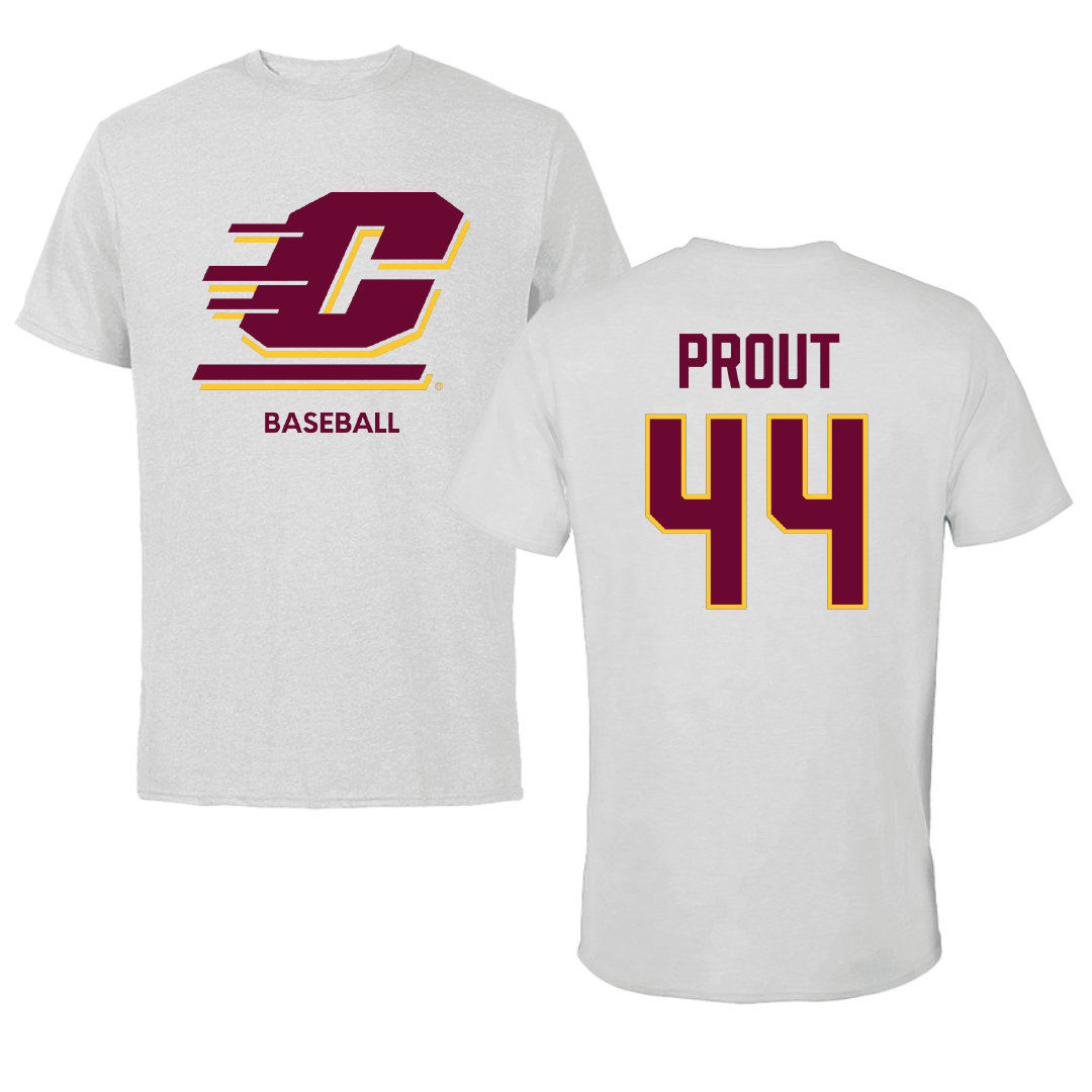 Central Michigan University Baseball Light Gray Tee - #44 Cole Prout
