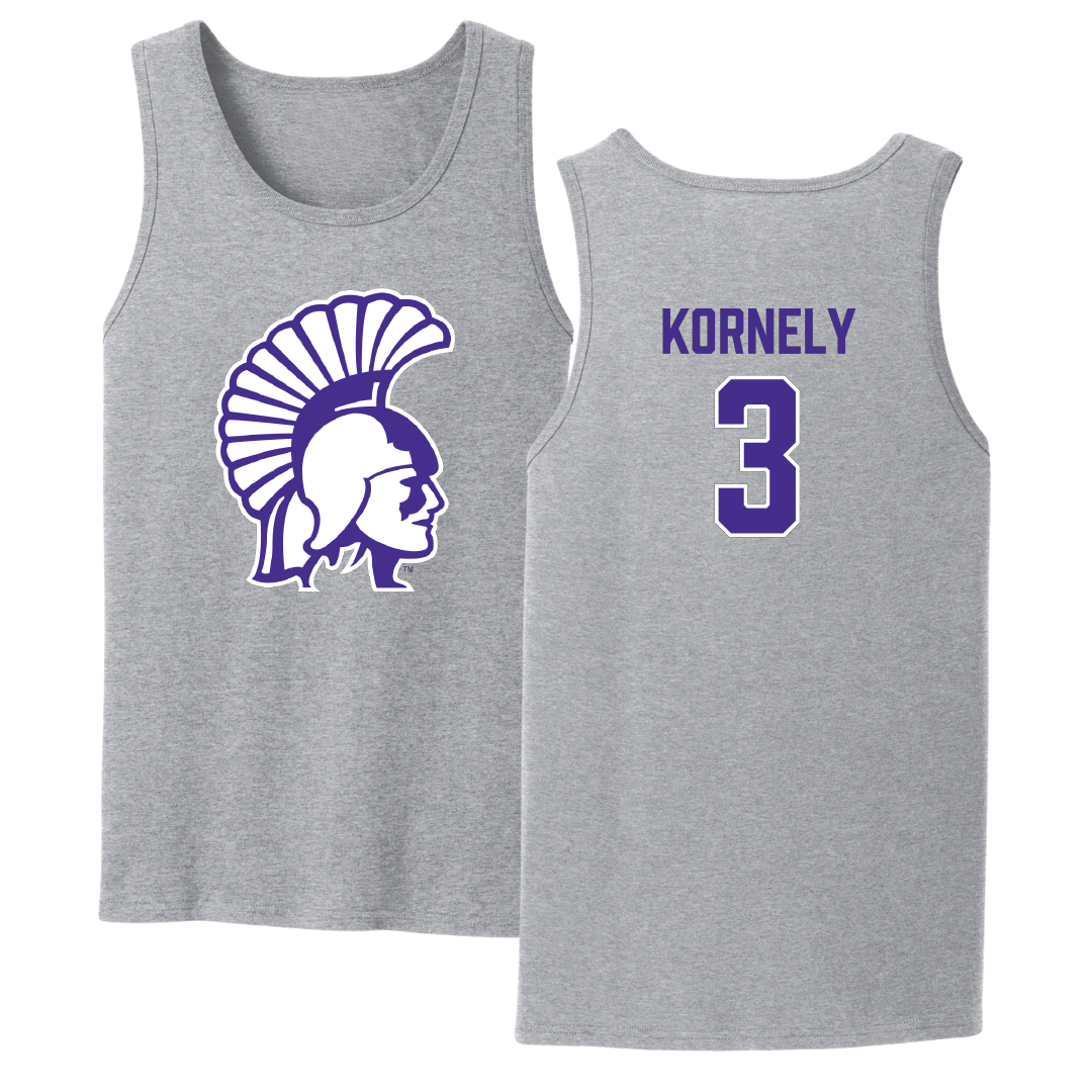 Winona State University Volleyball Sport Gray Tank Top - #3 Kenna Kornely