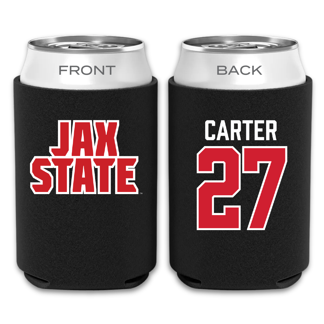 Jacksonville State University Softball Black Can Cooler - #27 Kat Carter