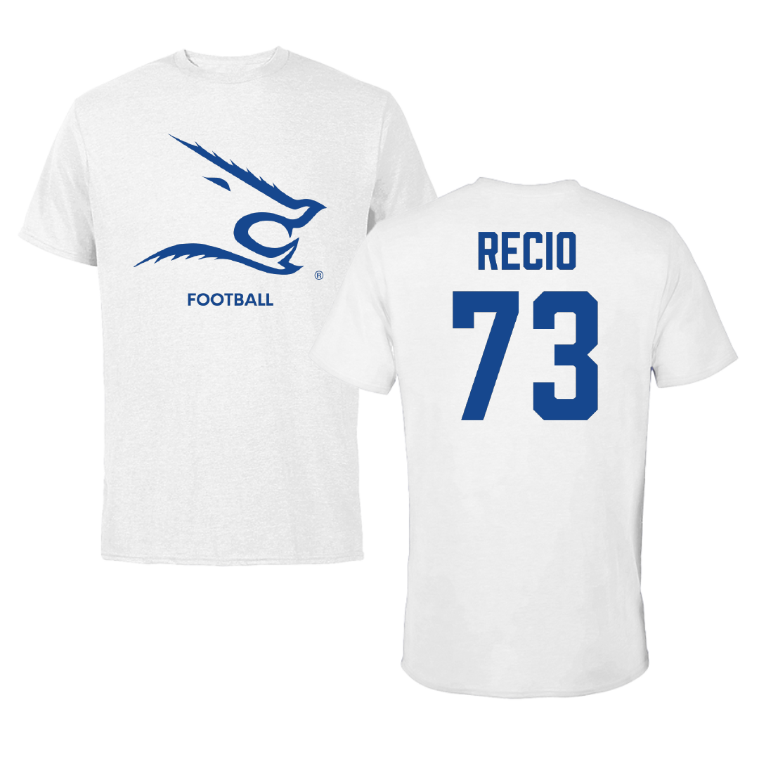 Texas A&M University-Kingsville Football White Performance Tee - #73 Rafael Recio